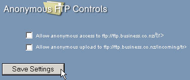 Removing Anonymous FTP access